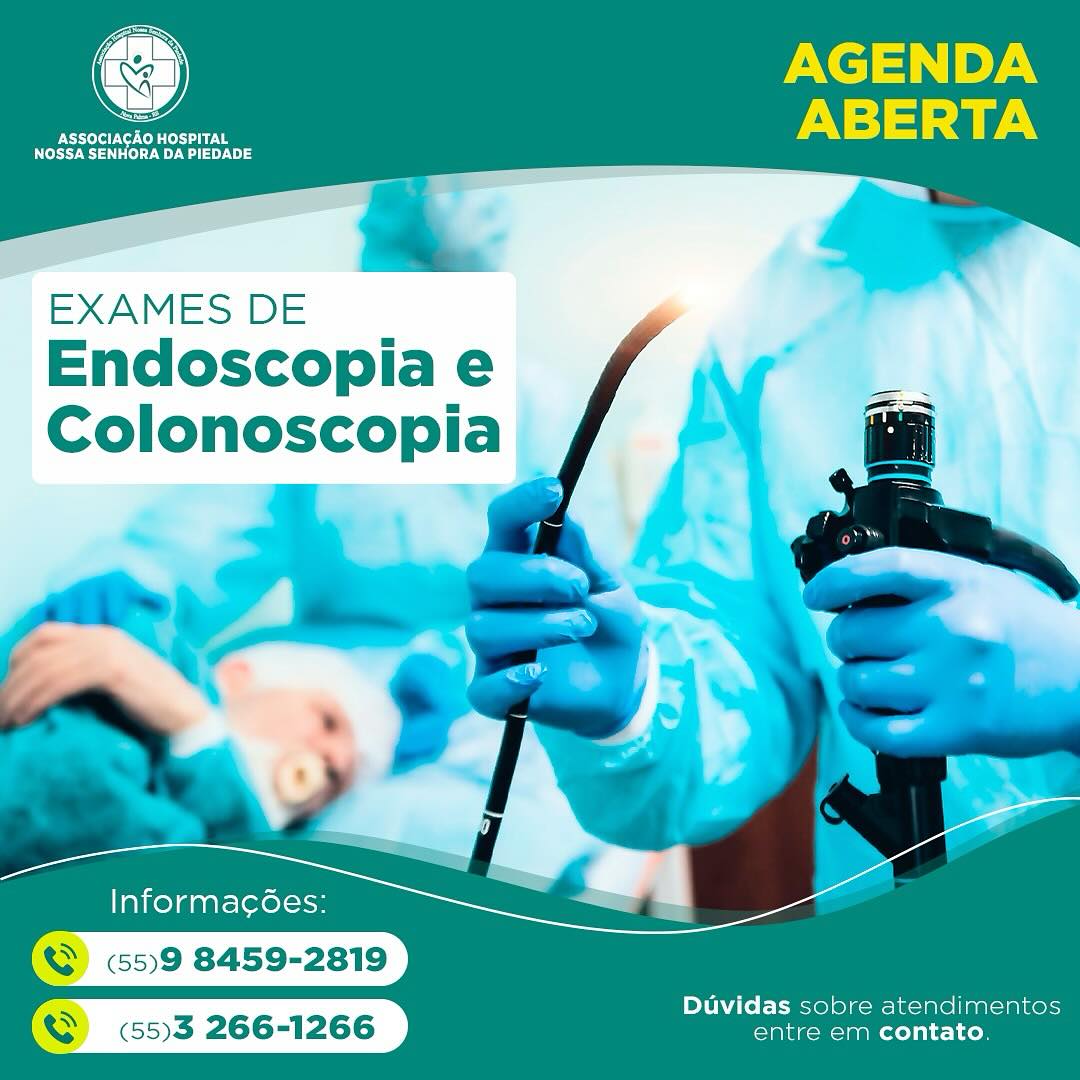 Hospital Nossa Senhora da Piedade abre agenda para exames de Endoscopia e Colonoscopia
